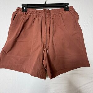Lululemon Lab Mens Shorts Size M Rust Clay Elastic Waist Drawstring LM7BDDS.0